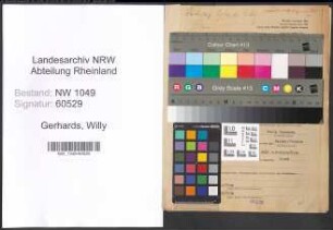 Entnazifizierung Willy Gerhards , geb. 29.04.1903 (Ingenieur)