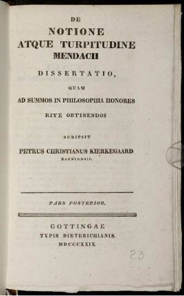 Ps. 2: De notione atque turpitudine mendacii. Ps. 2