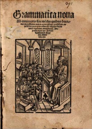 Grammatica nova : ab innumeris fere mendis ... vindicata emendataque