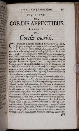 Titulus VII. De Cordis Affectibus