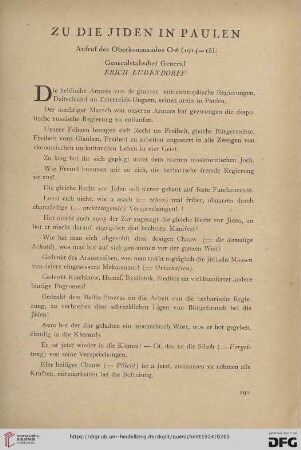 4: Zu den Jiden in Paulen : Aufruf des Oberkommandos Ost (1914-15)
