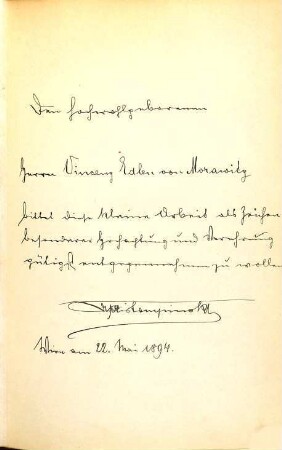 Das kaiserlich-königliche Hof-Operntheater in Wien : statistischer Rückblick auf die Personal-Verhältnisse und die künstlerische Thätigkeit während des Zeitraumes vom 25. Mai 1869 bis 30. April 1894