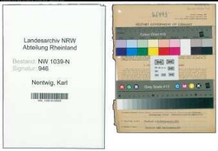 Entnazifizierung Karl Nentwig , geb. 30.03.1911 (Angestellter)