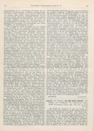 304-308 [Rezension] Hupfeld, Renatus, Die Ethik Johann Gerhards