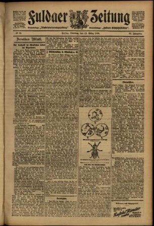 Zweite Ausgabe vom Dienstag, den 13. März 1906.
