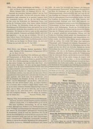 235-236 [Rezension] Freytag, Willy, Die methodischen Probleme der Pädagogik