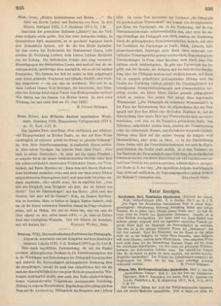 235-236 [Rezension] Freytag, Willy, Die methodischen Probleme der Pädagogik