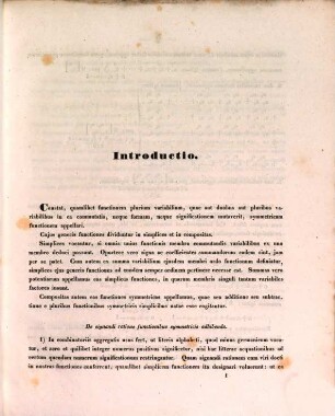 De functionibus symmetricis : Diss. Inaug.