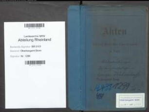 Wahnschaffe; Günther, Bergassessor; Prüfungs- u. Personalakten Band 1 (Ausarbeitungen)