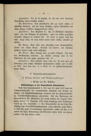 21-37, F. Gemeindeangelegenheiten