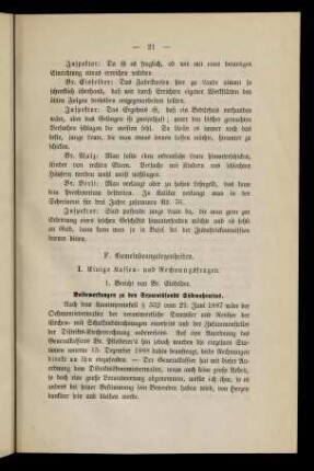 21-37, F. Gemeindeangelegenheiten