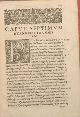 Capvt Septimvm Evangelii Ioannis.