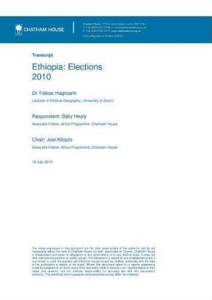 Ethiopia: election 2010
