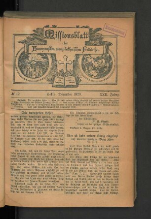 No 12. Dezember 1920.