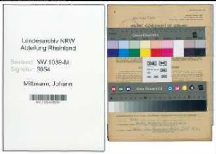 Entnazifizierung Johann Mittmann , geb. 04.12.1903 (Polizist)