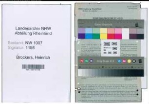 Entnazifizierung Heinrich Brockers , geb. 17.12.1894 (Gelderheber)