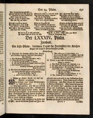 691-700, Der LXXXIV. Psalm