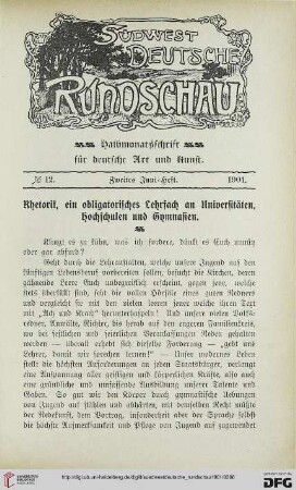 Nr. 12 (2. Juni-Heft 1901)