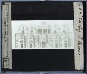 Venedig, Markusdom : Zeichnung; Wandaufriss
