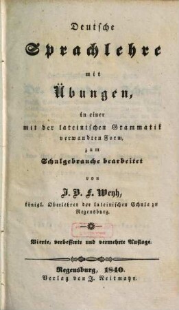 Deutsche Sprachlehre mit Übungen