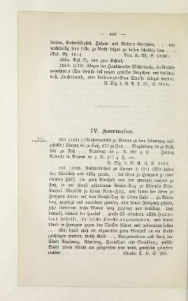 IV. Heerwesen