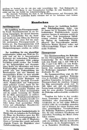 Zusammenstellung der Richtsätze [Fürsorgewesen]
