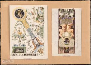 Uffizien, Florenz / Wanddekoration im Vatikan, Rom: Wand- und Deckenansichten