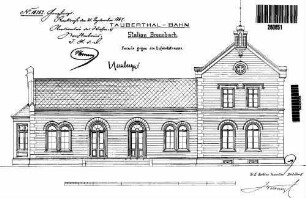 Bronnbach (Tauber): Empfangsgebäude Straßenansicht