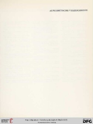Alphabetische Verzeichnisse