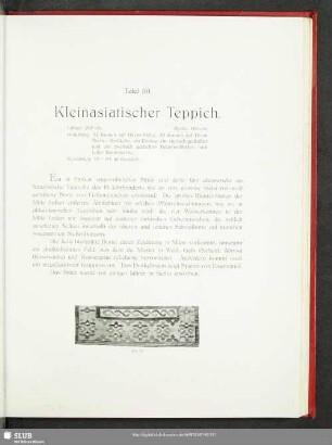 Tafel 30. Kleinasiatischer Teppich