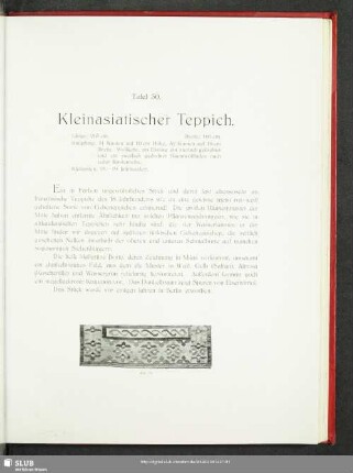 Tafel 30. Kleinasiatischer Teppich