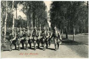Dresden. Infanterie auf dem Marsch