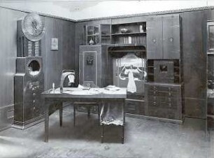 Billing, Hermann; Karlsruhe (Baden-Württemberg); Jubiläums-Kunstausstellung 1902 - Arbeitszimmer