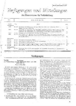 Anweisung zur Vorbereitung und zum Ablauf des Schul- und Lehrjahres 1963/64 : 24/63 vom 15. Mai 1963 ; [Verfügungen]