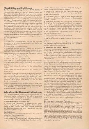 Merkblätter und Richtlinien des Bundes zur Förderung der Farbe im Stadtbild e.V.