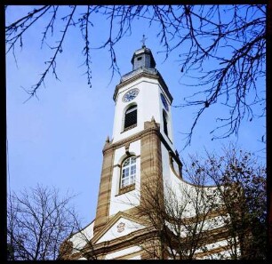 Meissenheim: Kirchturm von unten