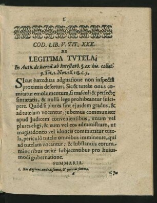 Cod. Lib. V. Tit. XXX. De Legitima Tutela. - Tit. LXX. De Curatore Furiosi Vel Prodigi.