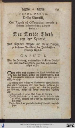 III. Theil. Vom Syntaxi oder Wortfügung.
