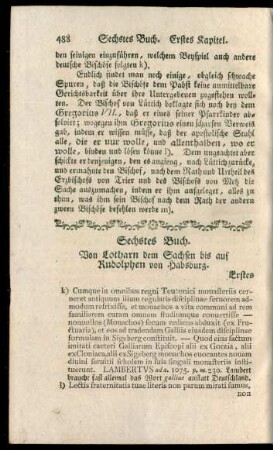 Sechstes Buch. Von Lotharn dem Sachsen bis auf Rudolphen von Habsburg