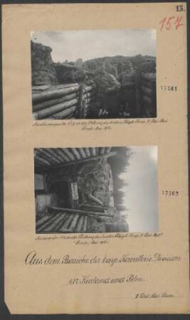 Maschinengewehr Nr. 9 in der Stellung der linken Flügelkomp. II. Ldst. Bat. Stade