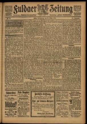Zweite Ausgabe vom Donnerstag, den 31. März 1904.