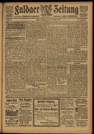Zweite Ausgabe vom Donnerstag, den 31. März 1904.