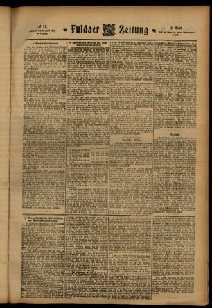 Zweite Ausgabe vom Mittwoch, den 03. April 1912.