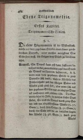 Ebene Trigonometrie.