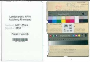Entnazifizierung Heinrich Kruse , geb. 10.09.1897 (Beamter)
