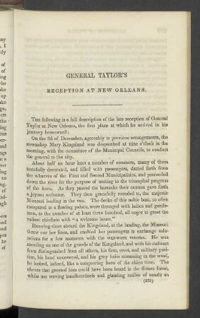 General Taylor's reception at New Orleans