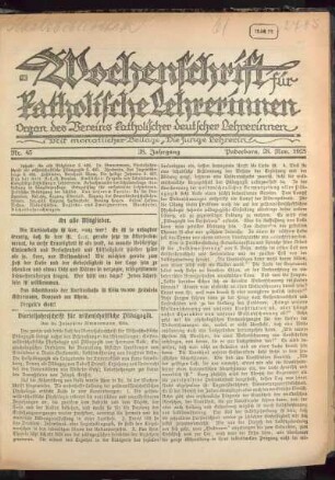 Vierteljahrsschrift für wissenschaftliche Pädagogik