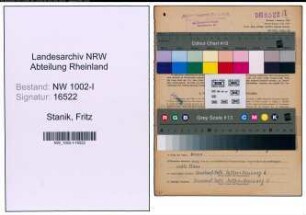 Entnazifizierung Fritz Stanik, geb. 11.05.1893 (Werkmeister)