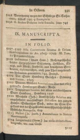 IX. Manuscripta
