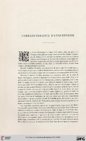 2. Pér. 32.1885: Correspondance d'Angleterre